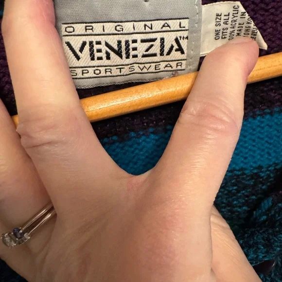 Vintage 80s rainbow sweater one size - Picture 2 of 8